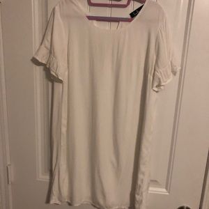 White Lulu’s Dress with Ruffle Sleeve